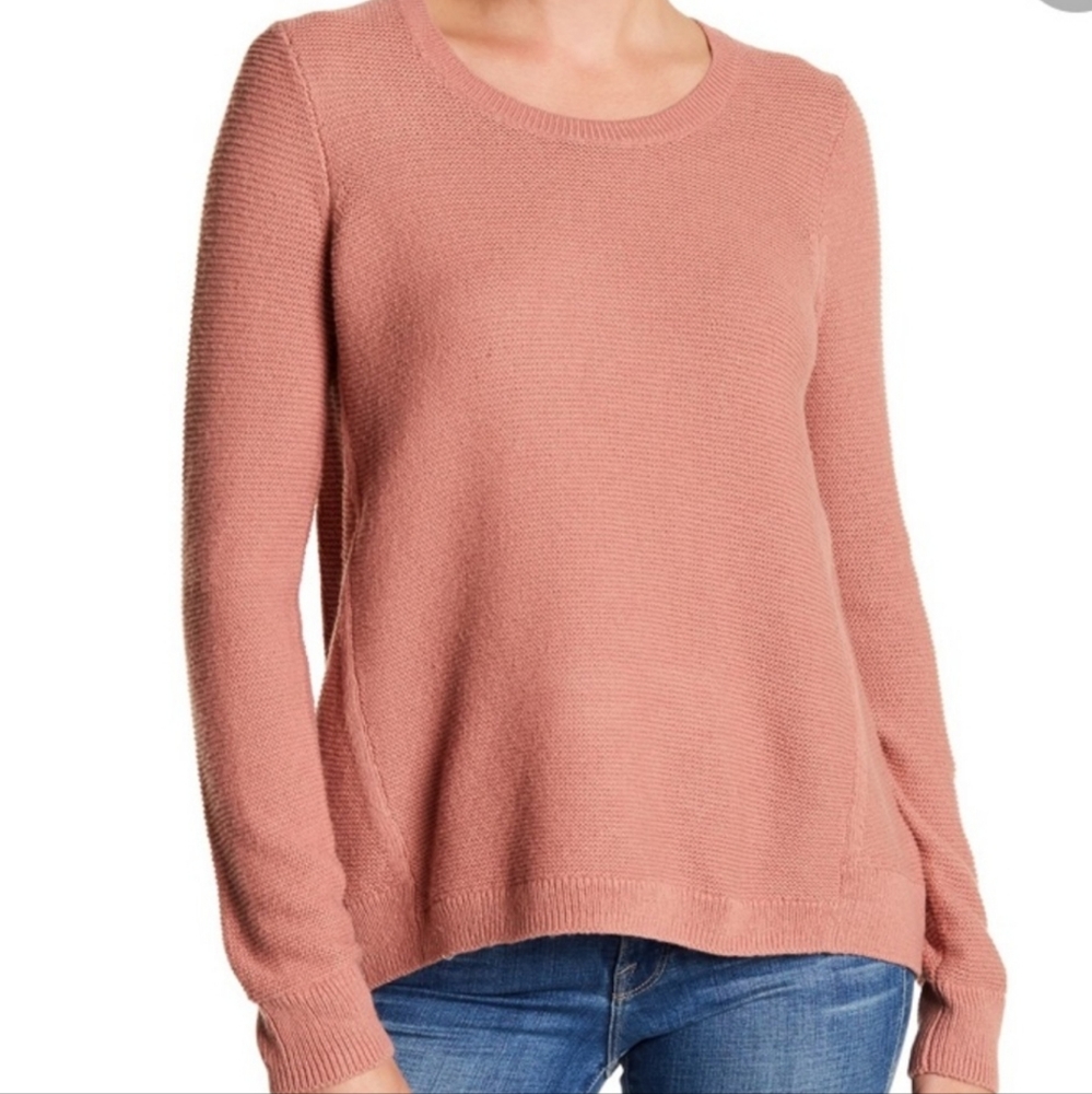 Madewell Scoop Neck Blush Pink Long Sleeve Sweater Size L